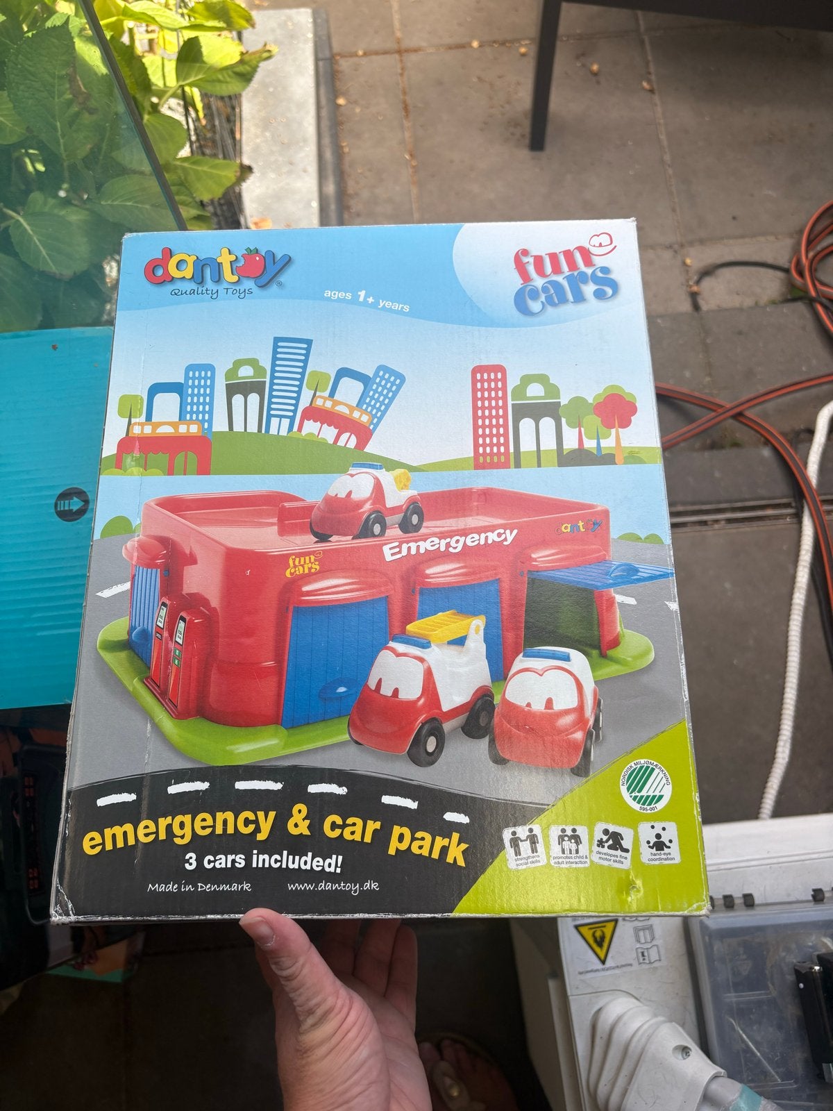 Dantoy Fun Cars Emergency & Car Park met 3 auto's, Ophalen, Zo goed als nieuw