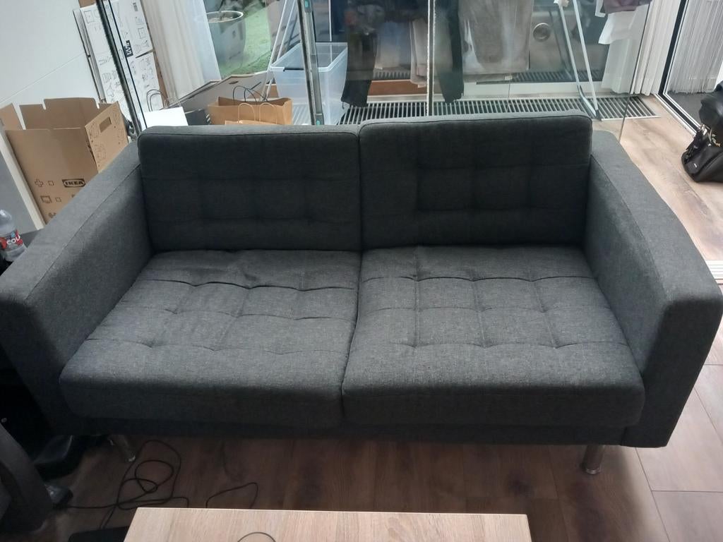 IKEA LANDSKRONA 2-zitsbank - Grijs, 160cm breed, Gebruikt, Modern, Scandinavisch, Minder dan 75 cm, 150 tot 200 cm