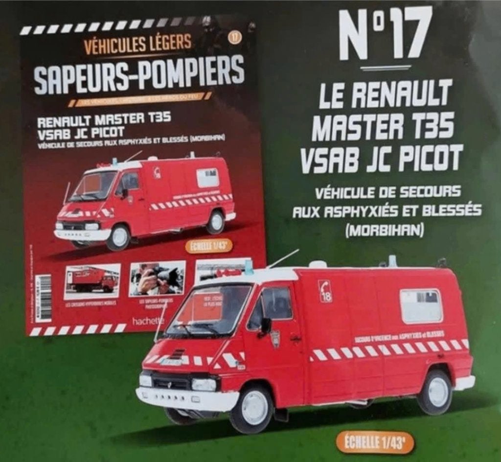 Renault Master T35 VSAB JC Picot brandweer schaal 1/43 # 17, Verzenden, Nieuw, Auto, Overige merken