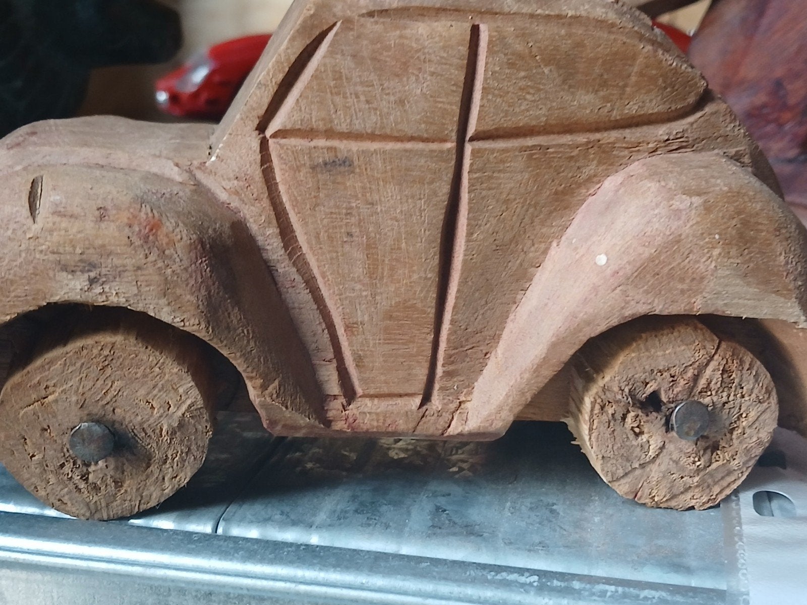 Houten speelgoedauto - Handgemaakte Kever, Overige merken, Gebruikt, Auto, Groter dan 1:32