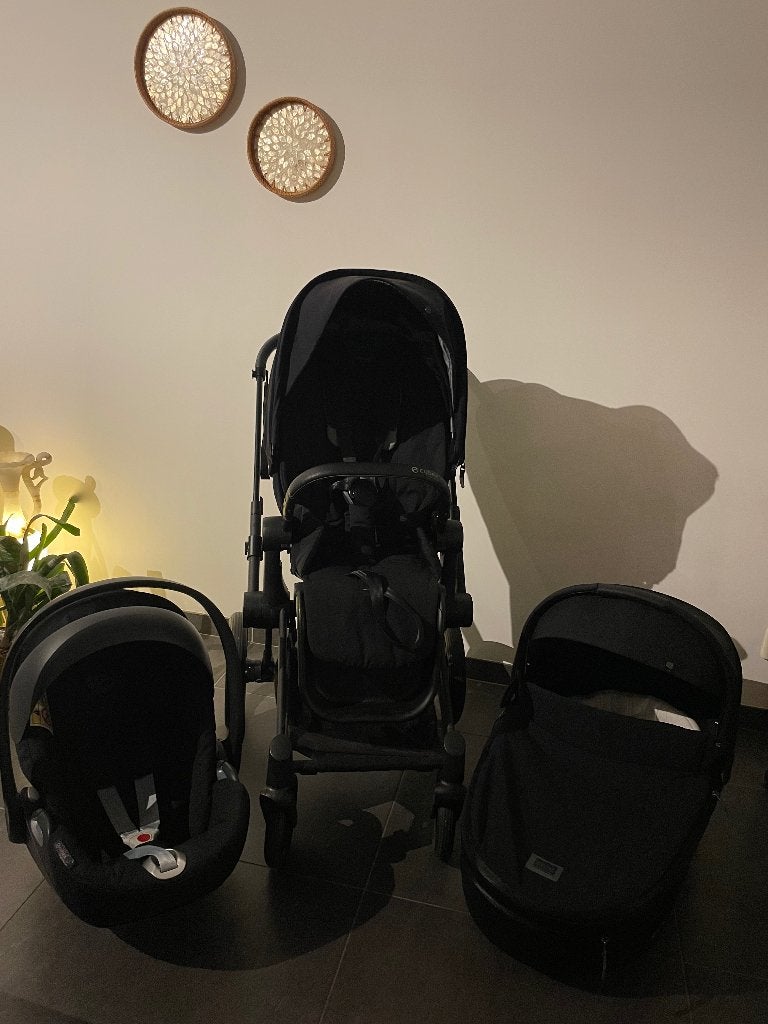 Cybex Priam Complete 3-in-1 Set | Cloud Z | Zwart, Gebruikt, Verstelbare duwstang, Ophalen, Kinderwagen