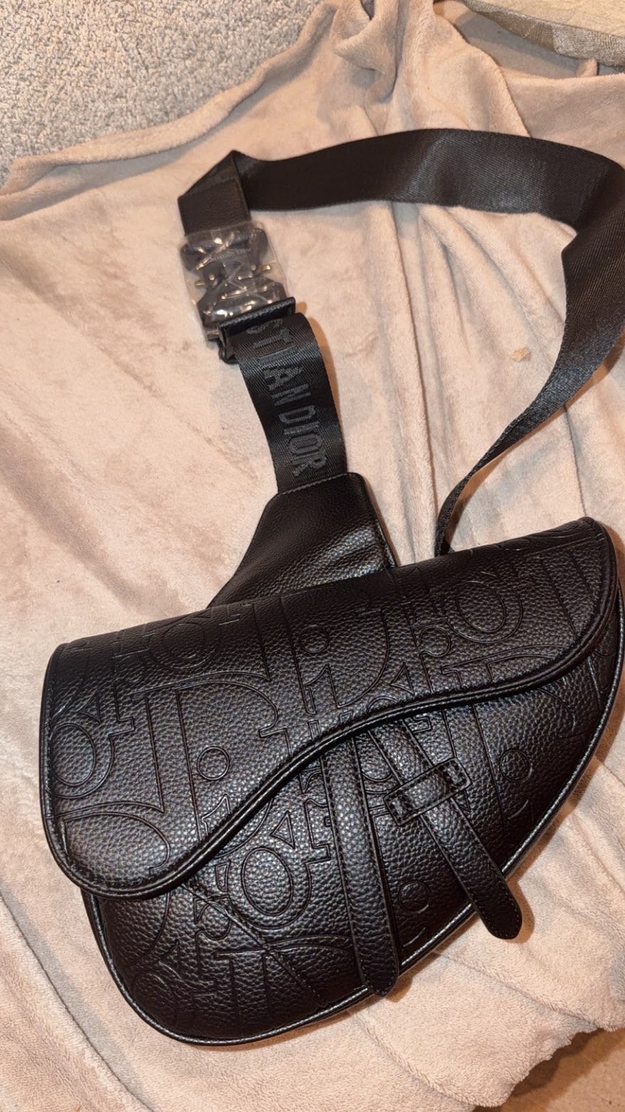 Dior saddle bag heren, Sieraden, Tassen en Uiterlijk, Tassen | Schoudertassen, Ophalen, Zo goed als nieuw, Zwart, Leer
