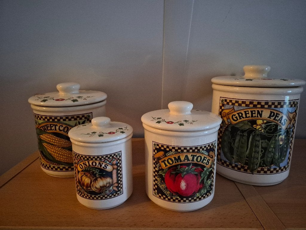 Voorraadpotten aardewerk creme, Zo goed als nieuw, Voorraadpot, Overige materialen, Ophalen