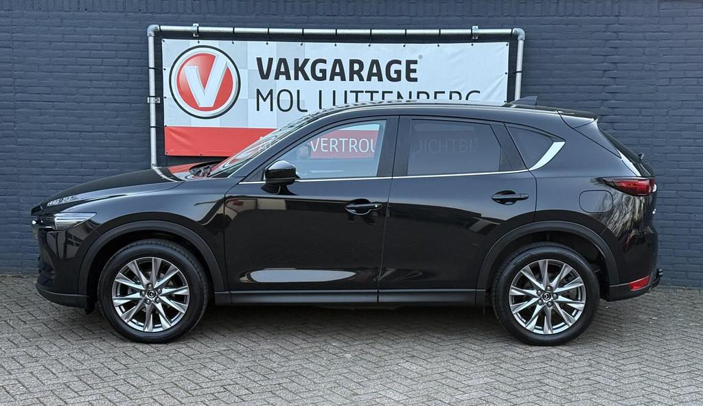 MAZDA Cx-5 2.5 SKYACTIV-G 194pk 2WD Aut Luxury, TREKHAAK, ST, Auto's, Stof, 4 cilinders, 2000 kg, Zwart