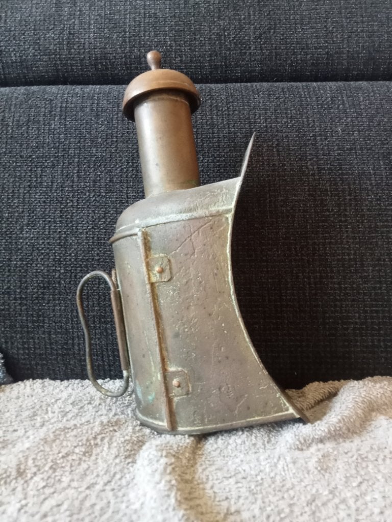 Lantaarn koper brandt op olie, Antiek en Kunst, Antiek | Koper en Brons, Ophalen of Verzenden, Koper