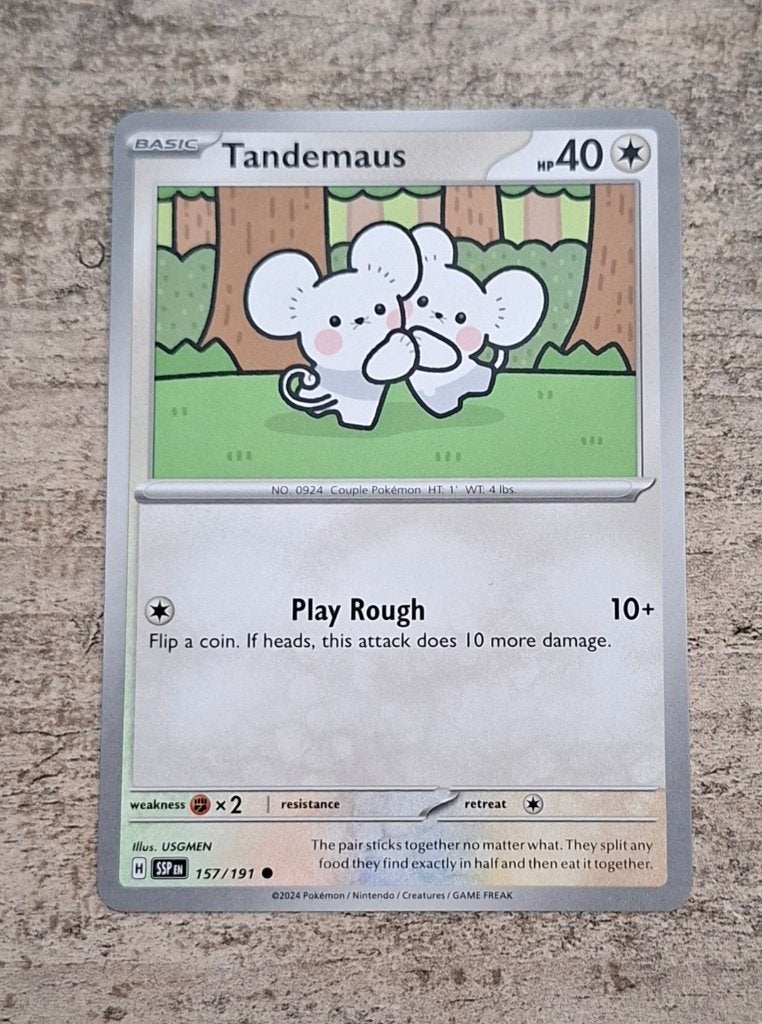 Tandemaus 157/191 - Surging Sparks - Pokémon, Verzenden, Zo goed als nieuw, Losse kaart
