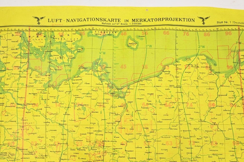 duitse luftwaffe merkator kaart, Ophalen, ., Duitsland, Luchtmacht