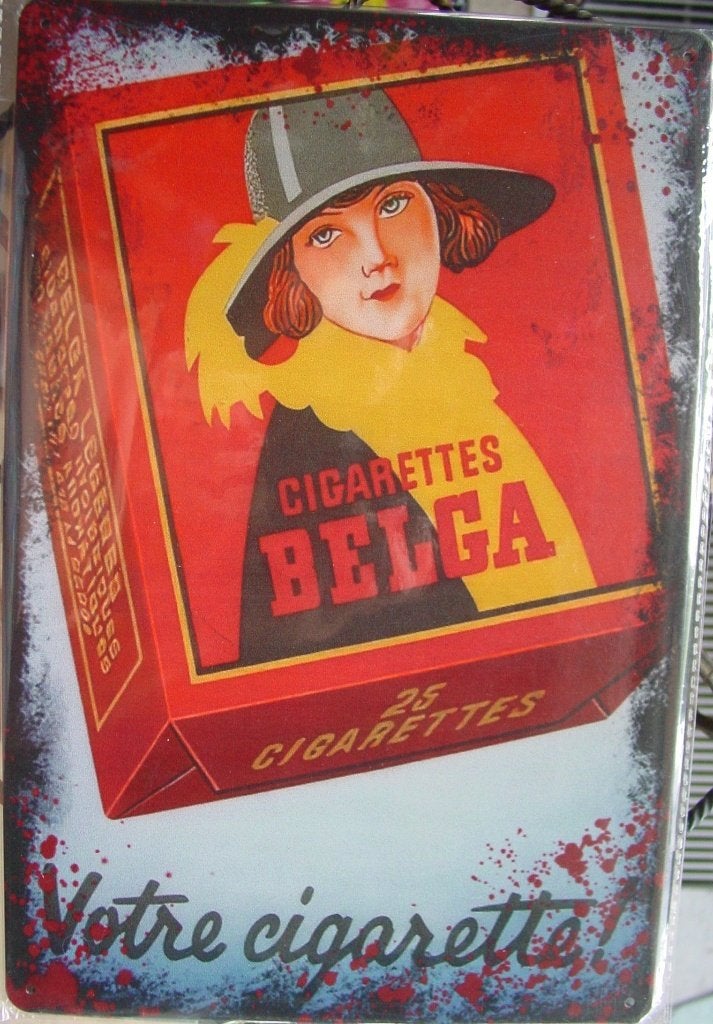 BELGA REKLAME -METAAL-, Verzamelen, Merken en Reclamevoorwerpen, Ophalen of Verzenden, Gebruikt, Reclamebord