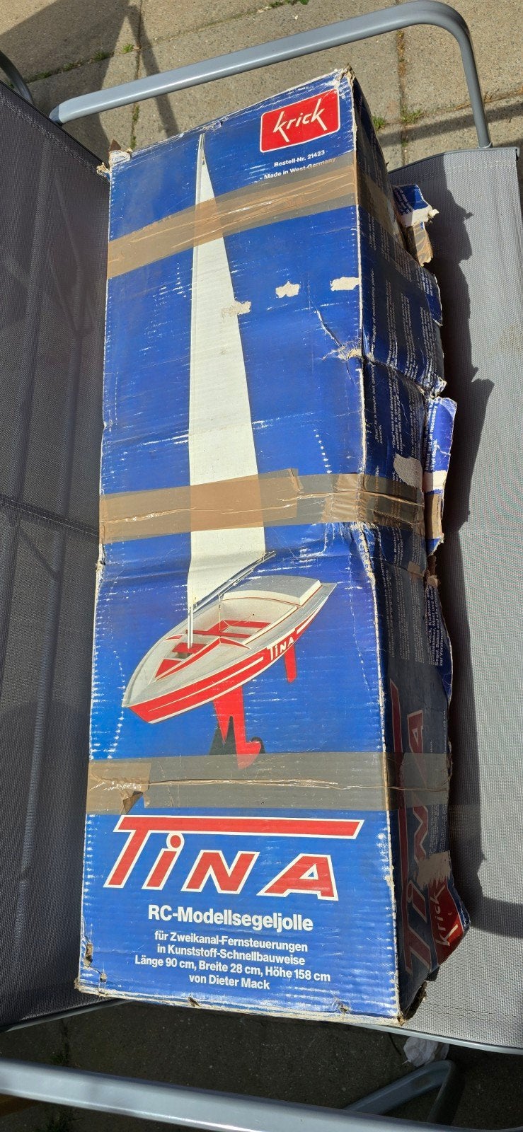 Krick Tina vintage zeilboot, gelijk aan Laser., Hobby en Vrije tijd, Modelbouw | Boten en Schepen, Ophalen of Verzenden, Nieuw
