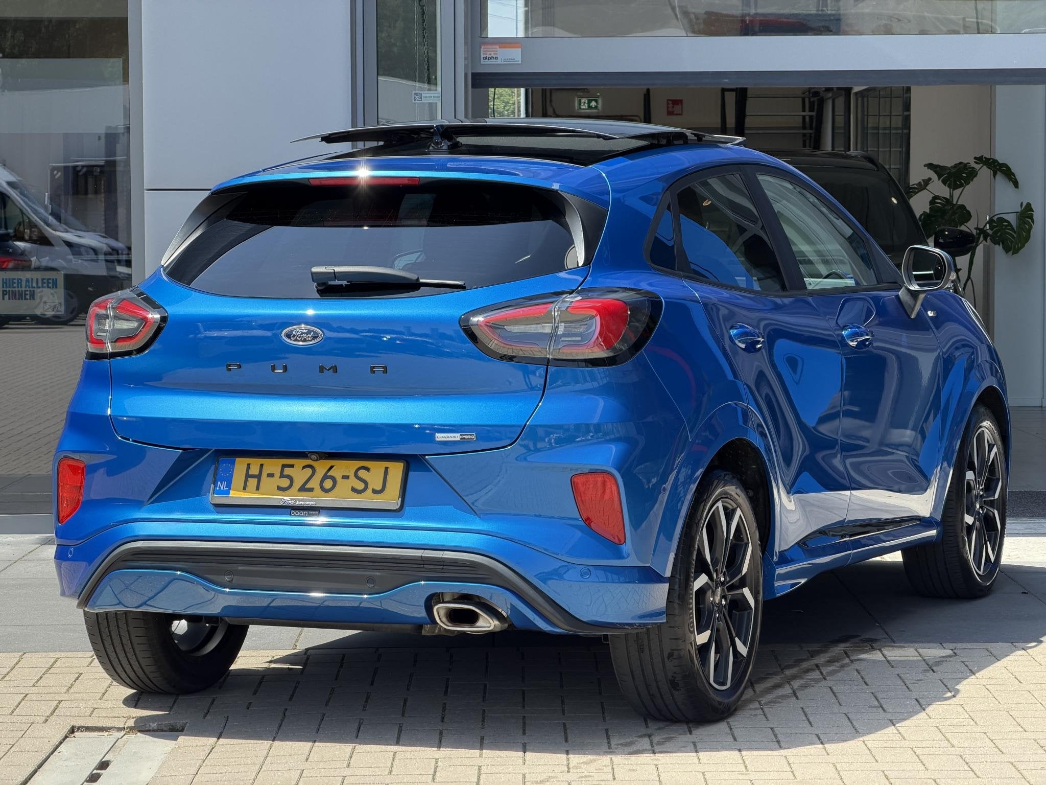 Ford Puma 1.0 EcoBoost Hybrid ST-Line X First Edition Pano d, Auto's, Voorwielaandrijving, 12 maanden, Blauw, Leder en Stof