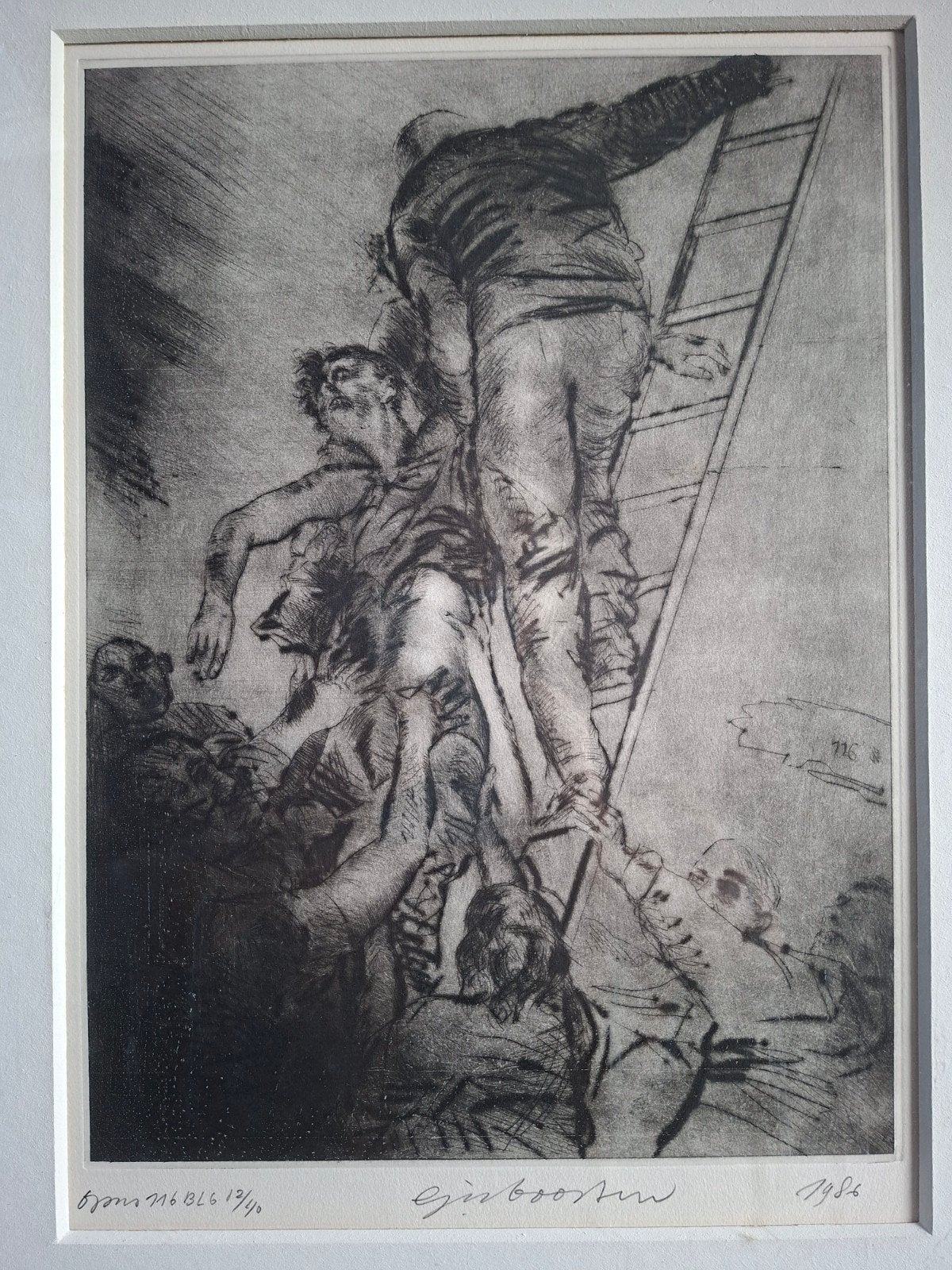 grafiek Gèr Boosten, 'Opus 116' 12/40, Ophalen of Verzenden
