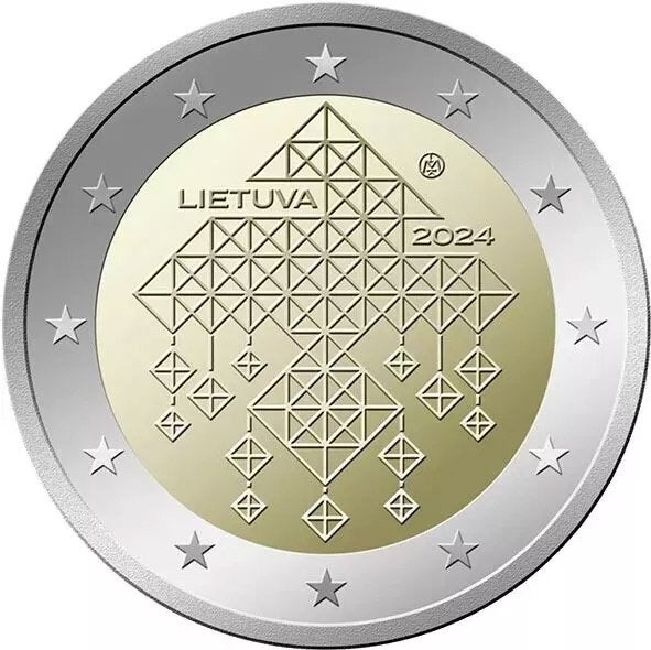 2 Euro Litouwen 2024 UNC - Strotuinen in Litouwen, Verzenden, Overige landen, 2 euro, Losse munt