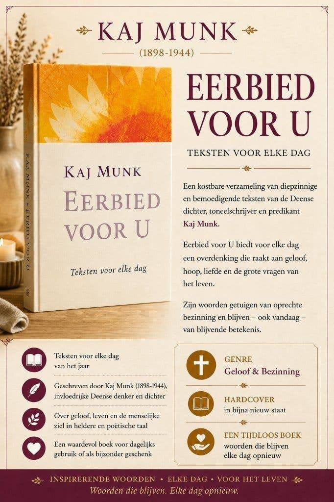 Eerbied voor u | Teksten voor elke dag | Kaj Munk, Ophalen of Verzenden, Zo goed als nieuw, Kai Munk, Christendom | Protestants