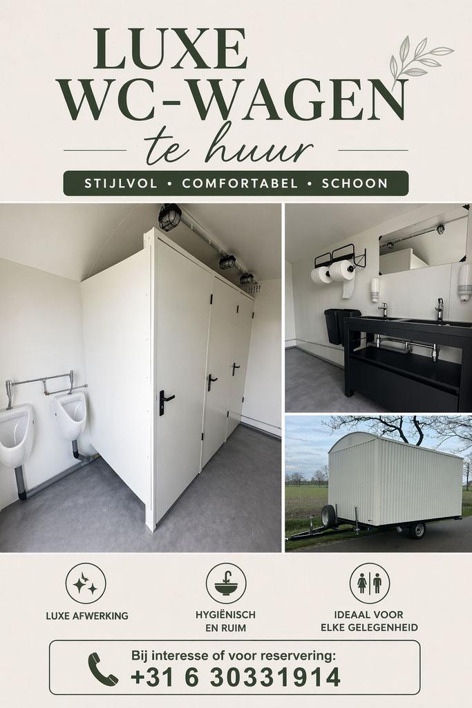 WC WAGEN - TE HUUR, Ophalen
