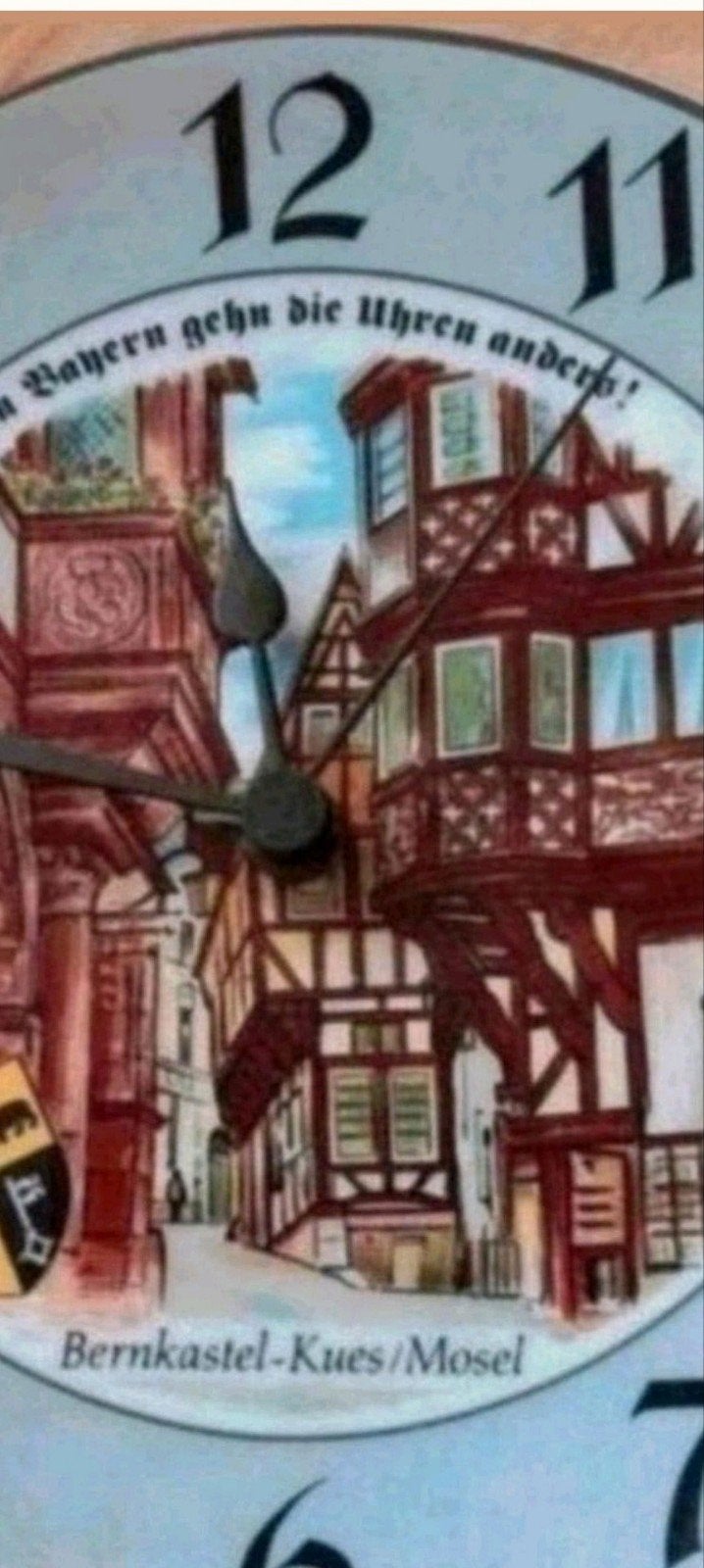 Omgekeerde Klok ,Germany ,Bavaria getekend Uniek..., Ophalen of Verzenden
