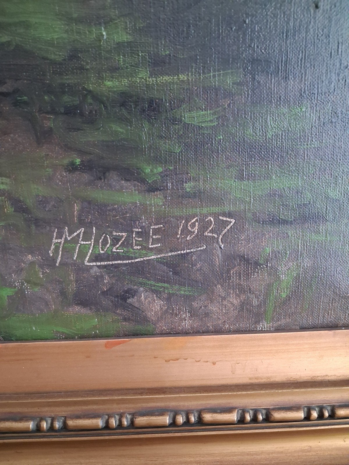 Landelijk/Tafereel/Olieverf/Hozee/ 1927, Ophalen
