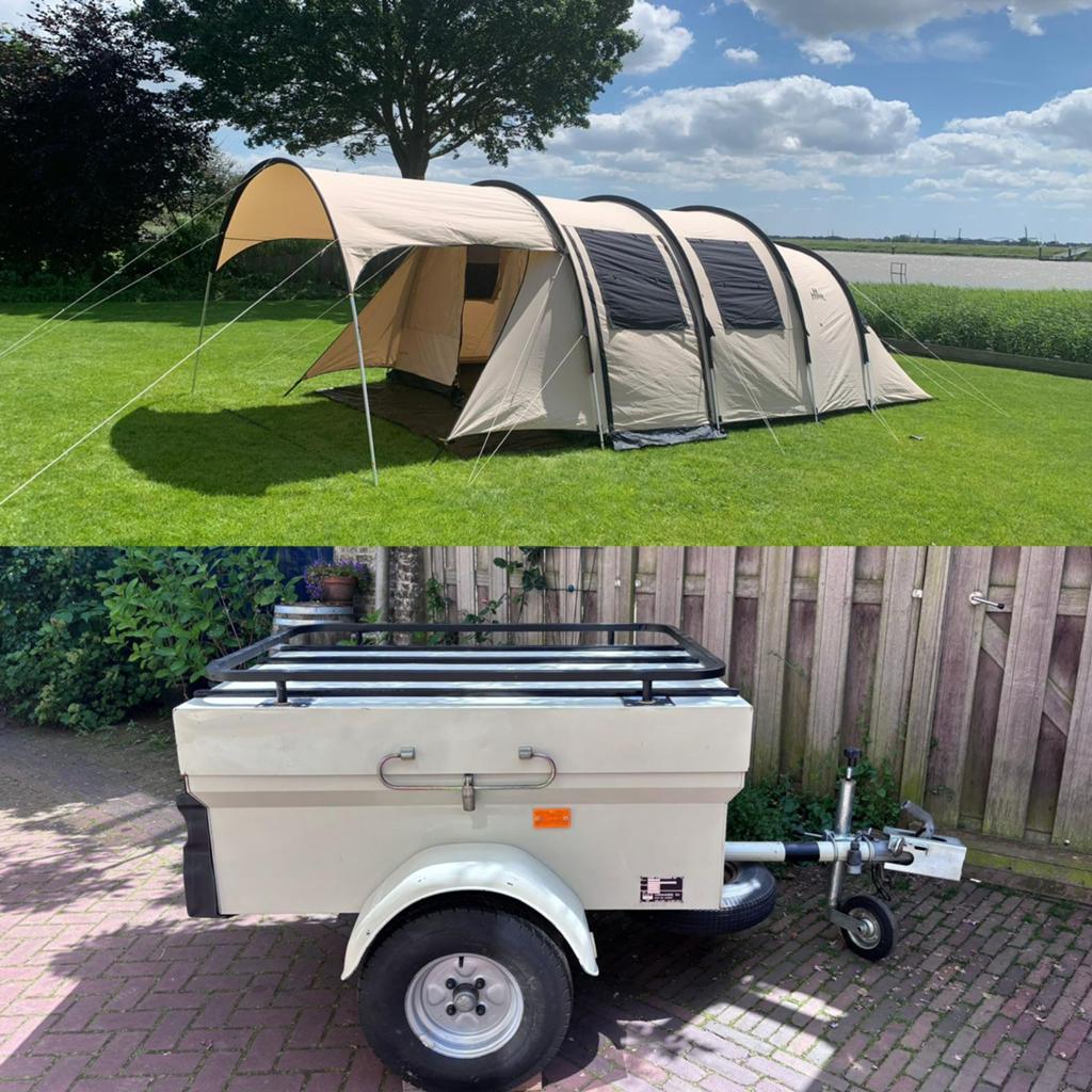 Tent Obelink met Saris bagagewagen, Ophalen of Verzenden, Gebruikt, Tot en met 4