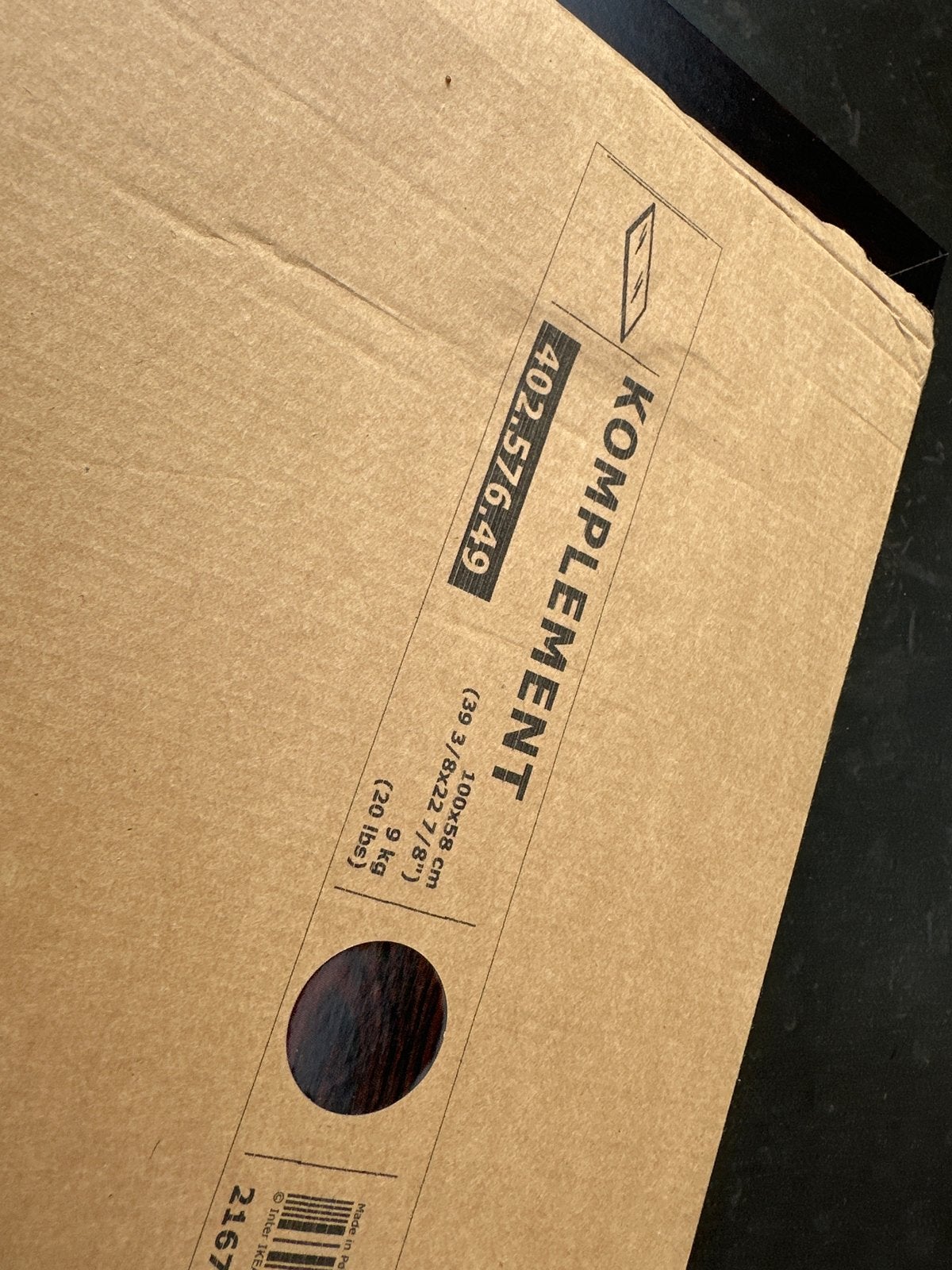 Nieuw: IKEA KOMPLEMENT Plank Donkerbruin 100x58 cm, Ophalen, Met plank(en), Nieuw, 50 tot 100 cm