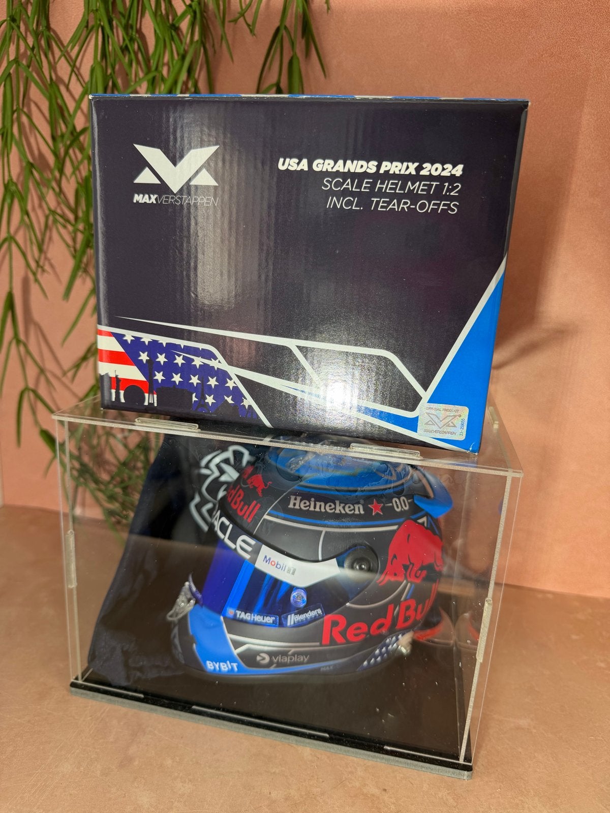 Max Verstappen USA GP 2024 1:2 Schaalhelm, Ophalen, Nieuw, Formule 1