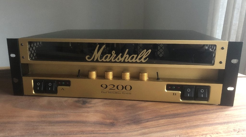 Marshall 9200 Stereo Buizen Eindversterker 2x100 Watt, Muziek en Instrumenten, Versterkers | Bas en Gitaar, Ophalen, Gebruikt