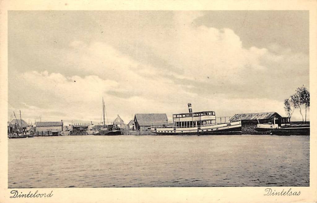 Dinteloord Haven en Sluishuis bij  Dintelsas Scheepvaart, Verzamelen, Ophalen of Verzenden, Gelopen, Noord-Brabant
