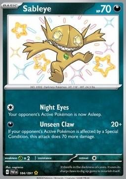 SABLEYE 184/091 - PALDEAN FATES, Ophalen of Verzenden, Nieuw, Losse kaart, Foil