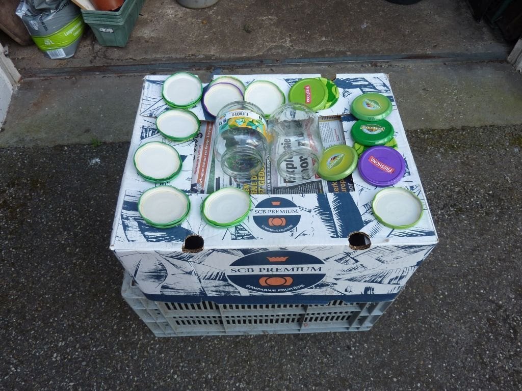 Inmaakglazen 720 ml incl. schone schroefdeksels, Ophalen, Gebruikt, Pot, Bus of Blik, Glas