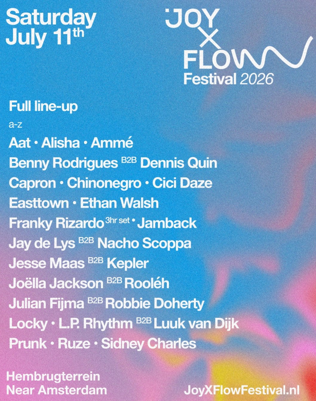 Joy x flow 1x ticket, Eén persoon