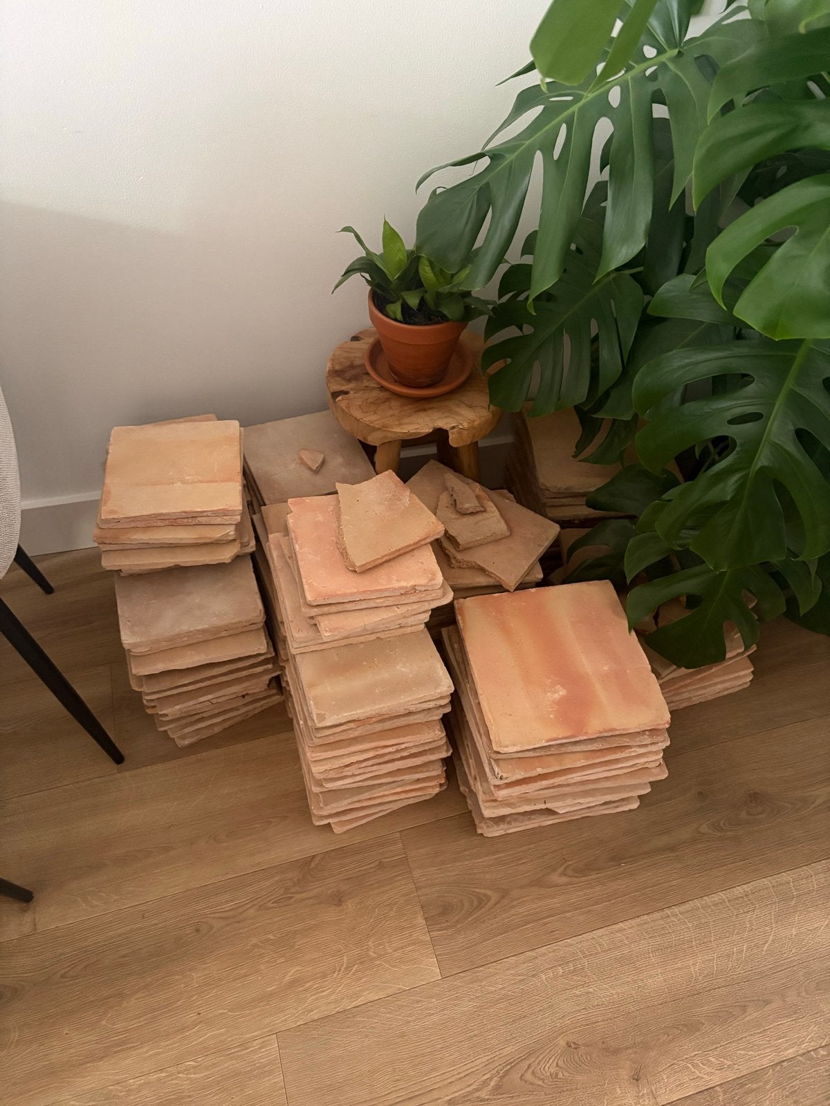 Boeren terracotta plavuizen voor binnen of buiten, Ophalen, Gebruikt, Steen of Klei, Minder dan 50 cm