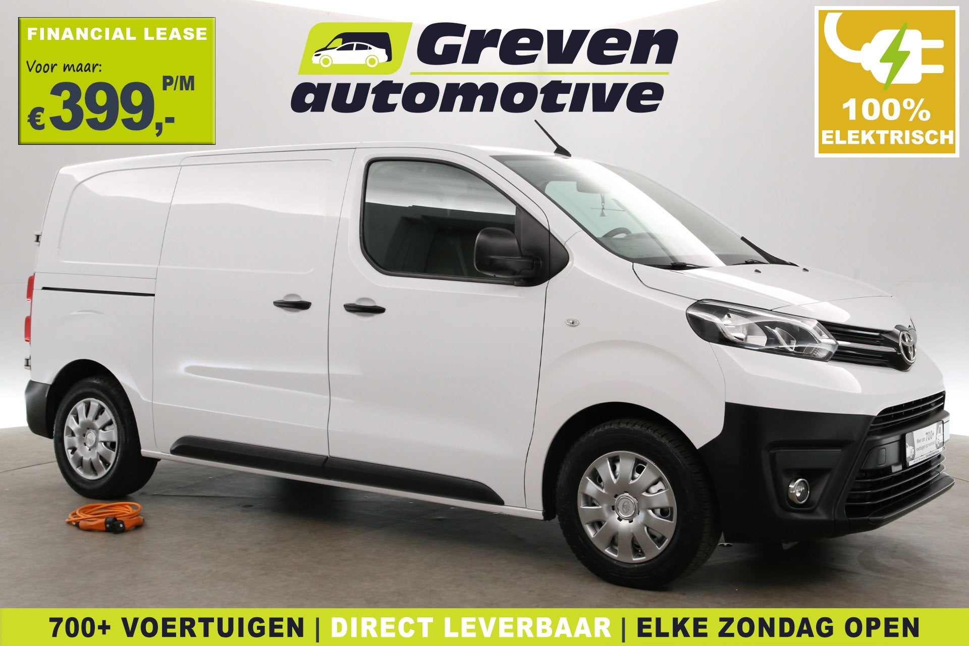Toyota ProAce Elektrisch 75 kWh L2H1 | Snelladen | Airco | C, Auto's, Automaat, Gebruikt, Wit, Origineel Nederlands