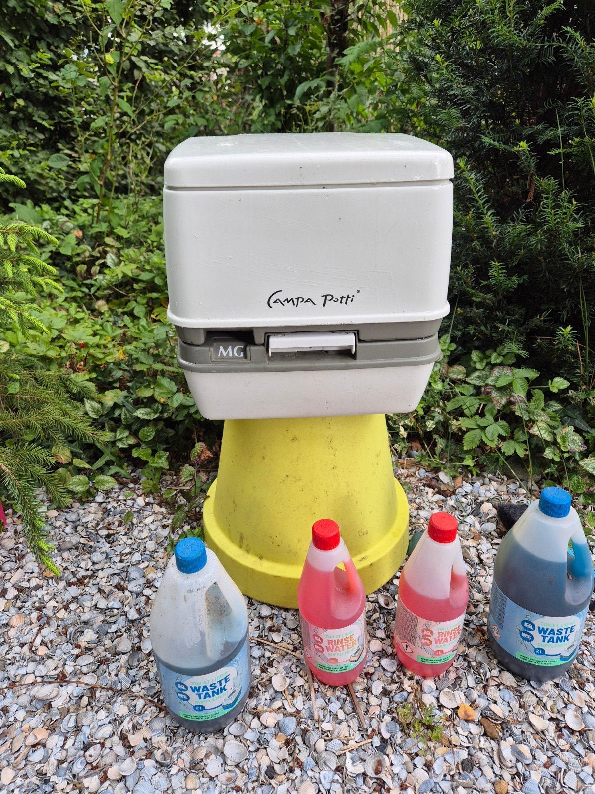 Campa Potti draagbaar toilet met vloeistoffen, Caravans en Kamperen, Ophalen, Gebruikt