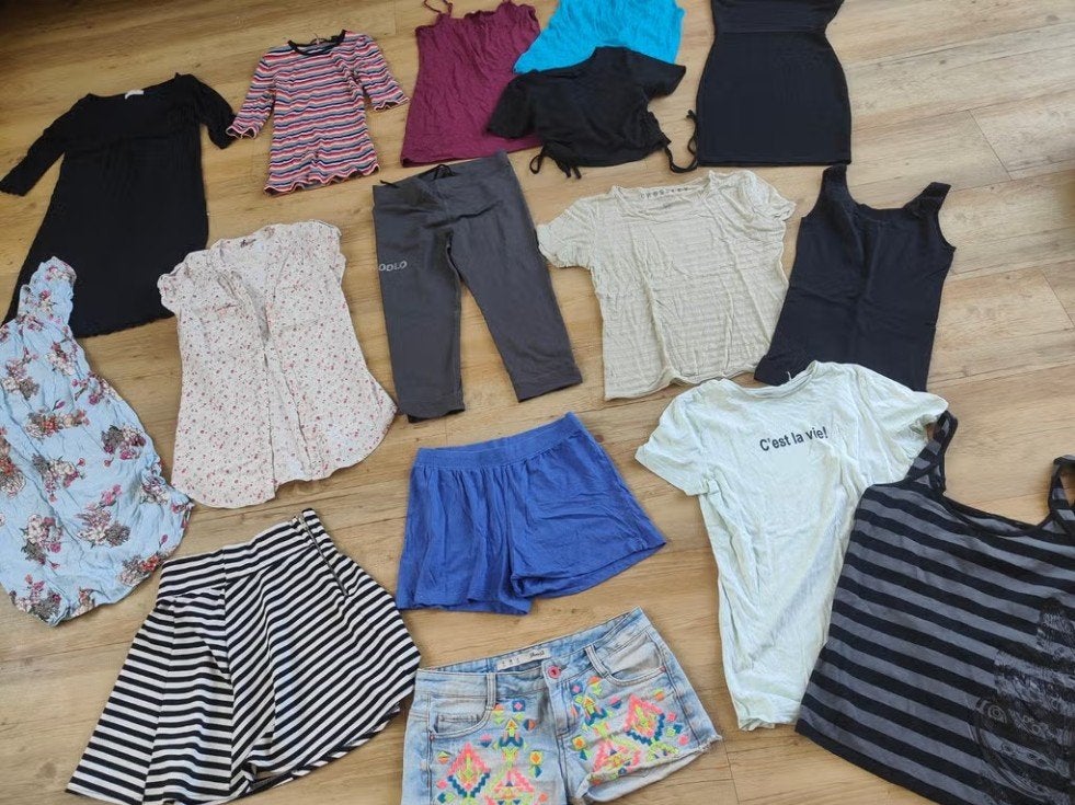 16 dlg Zomerkledingpakket Meisjes Maat 176 (XS/S) - 16 Items, Ophalen of Verzenden, Gebruikt, Meisje