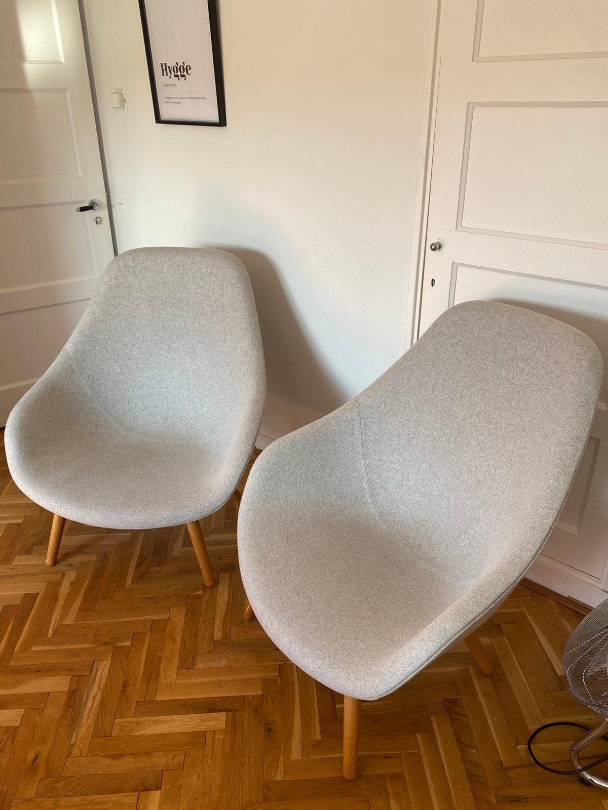 2x HAY About A Lounge Chair AAL 93 – lichtgrijs, Ophalen, Gebruikt, Twee, Stof