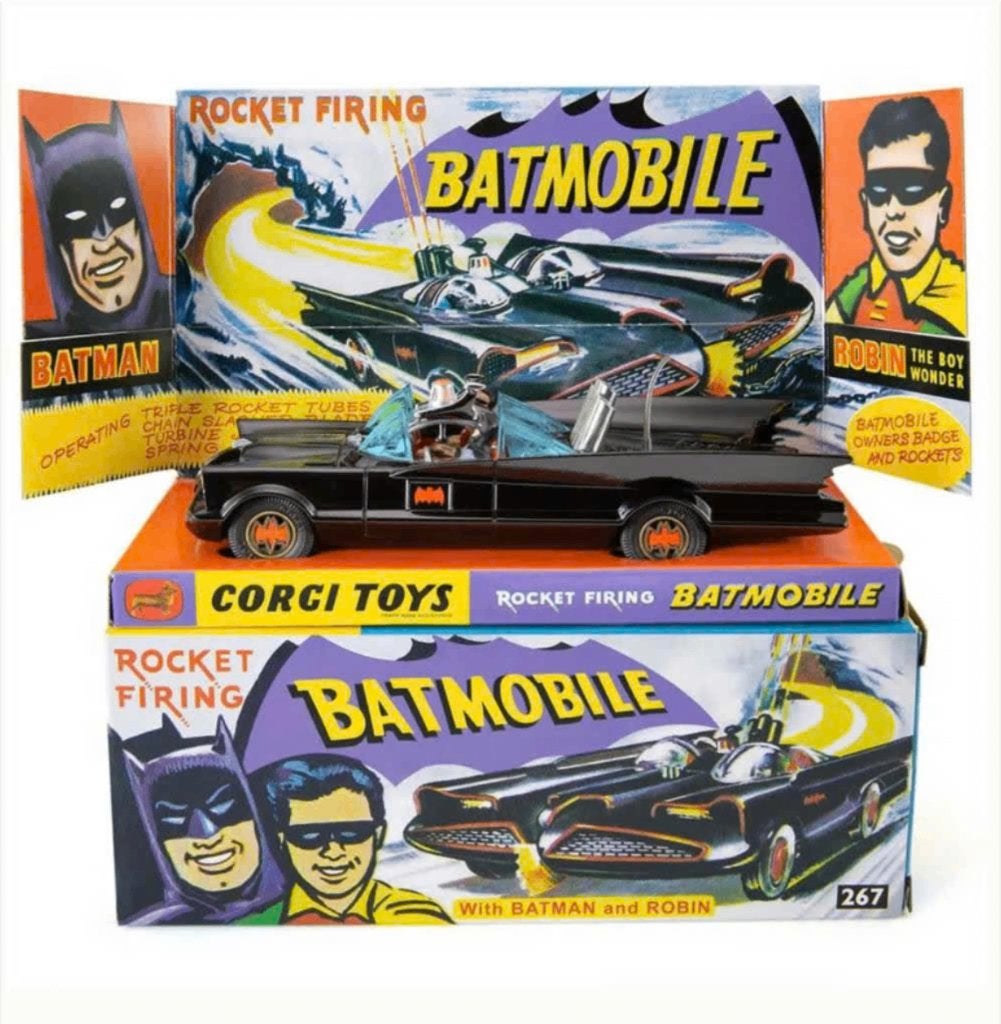 Batmobile GLANZEND ZWART CORGI Model Club SCHAAL 1:46 R 267, Verzenden, Nieuw, Auto, Corgi