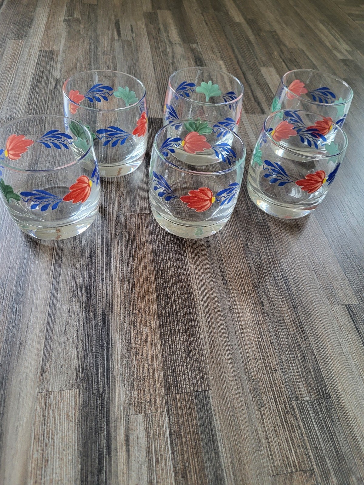 Boerenbont glazen (laag) Set van 6 / prijs per set, Glas of Glazen, Overige merken, Nieuw, Ophalen of Verzenden
