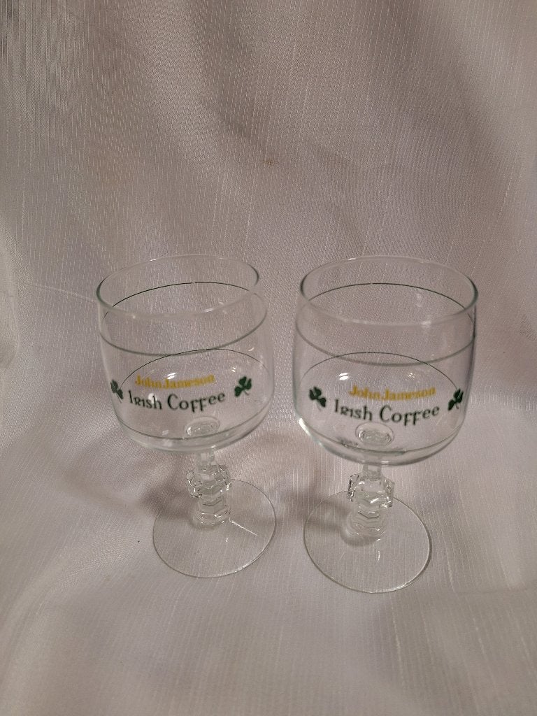 IRISH COFFEE John Jameson glazen 2 stuks (#11), Ophalen of Verzenden, Zo goed als nieuw, Borrel- of Shotglas