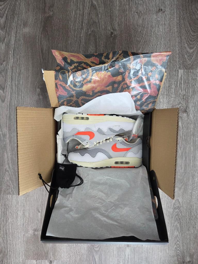 Patta x Air Max 1, Kleding | Heren, Schoenen, Wit, Nike, Nieuw, Ophalen of Verzenden