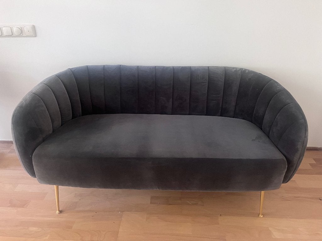 Bankje art deco stijl, Ophalen, Tweepersoons, 75 tot 100 cm, Zo goed als nieuw