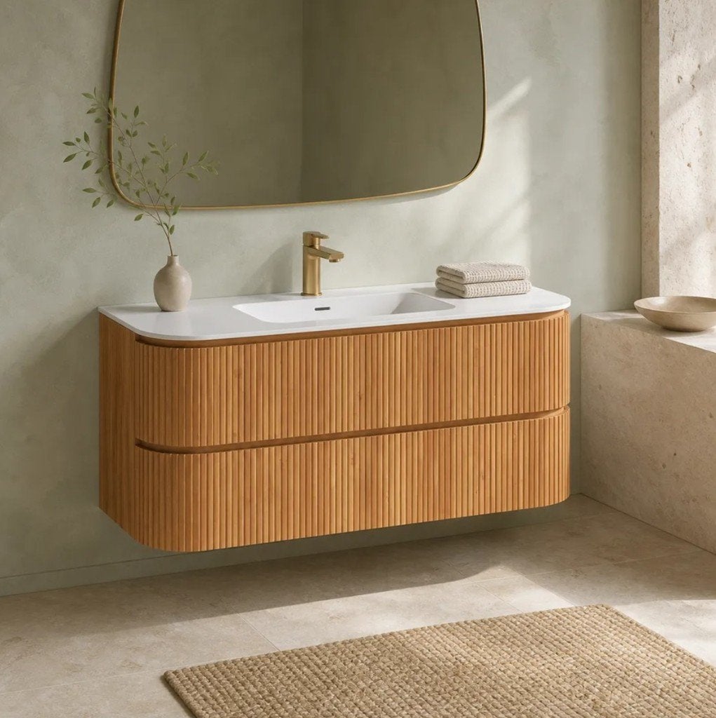 Badmeubel 120 cm Lavantri Eleonora - Japandi badmeubel NEW, 100 tot 150 cm, Eleganza, Ophalen of Verzenden, Minder dan 100 cm