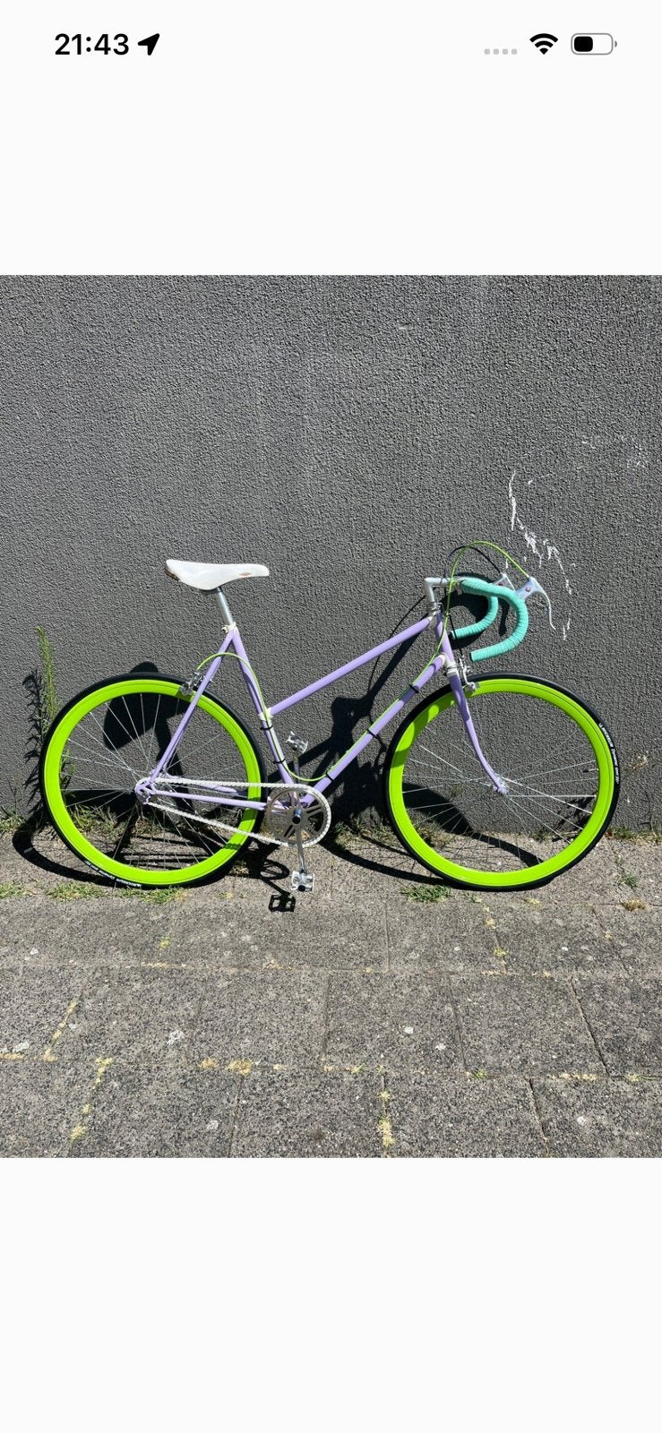 Fixie/Single speed fiets 28 inch stalen frame, Minder dan 10 versnellingen, 56 cm of meer, Zo goed als nieuw, Ophalen