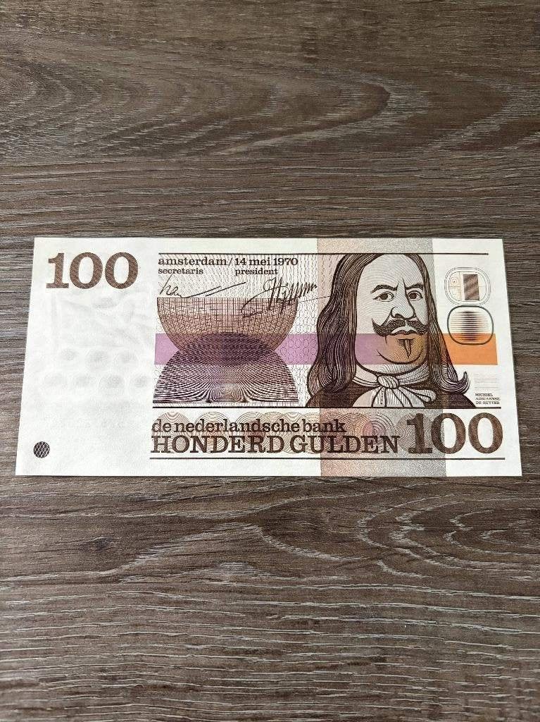 UNC biljet 100 gulden De Ruyter, 1970, Postzegels en Munten, Bankbiljetten | Nederland, Ophalen of Verzenden, 100 gulden