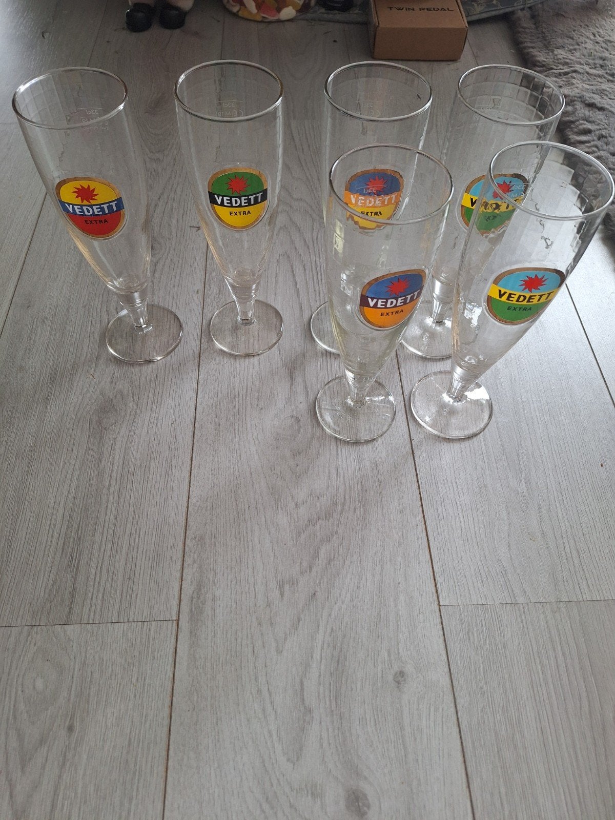6 vedett glazen, Ophalen of Verzenden, Zo goed als nieuw, Glas of Glazen, Overige merken