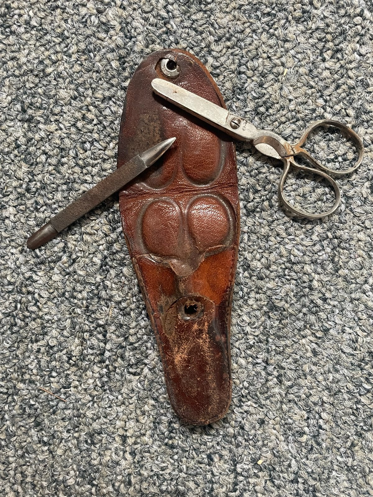 Vintage Manicure Set in Leren Etui, Ophalen of Verzenden