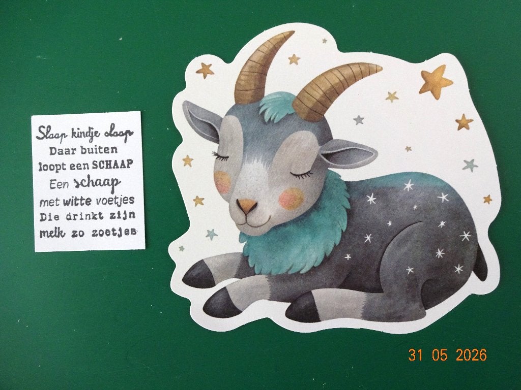 Oplegkaartje met kaartje Slaap kindje slaap, Ophalen of Verzenden, Nieuw, Overige thema's, Pons of Mal