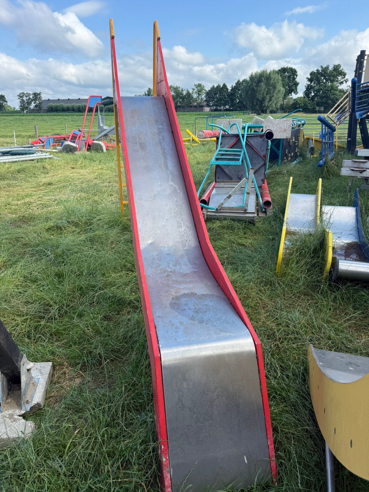 Rvs glijbaan nijha incl trap, Ophalen of Verzenden, Zo goed als nieuw, Glijbaan