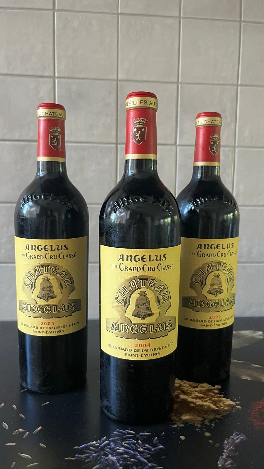 3x Chateau Angelus 2004 - Perfecte Conditie, Ophalen, Frankrijk, Zo goed als nieuw, Rode wijn