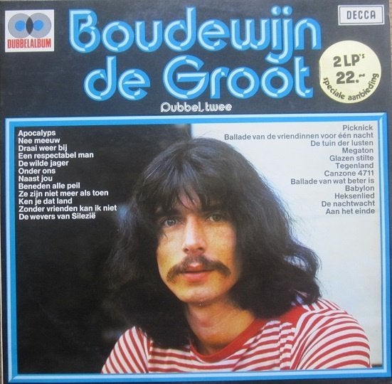 Boudewijn de Groot - Dubbel twee (2lp), Cd's en Dvd's, Gebruikt, Ophalen of Verzenden, Gatefold hoes, 12 inch