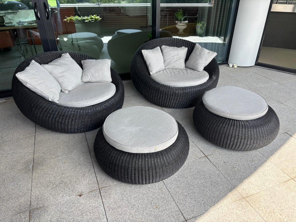 Apple Bee Cocoon Lounge set zwart, Zo goed als nieuw, Loungeset, Stoel, Ophalen