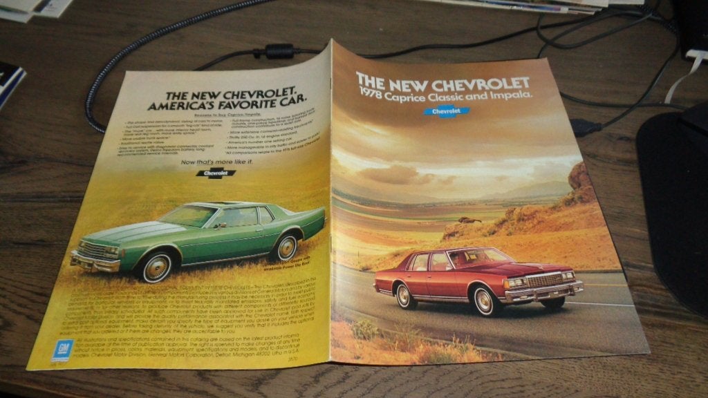 USA Folder  CHEVROLET Caprice Classic and Impala , 1978, Verzenden, Nieuw, Chevrolet