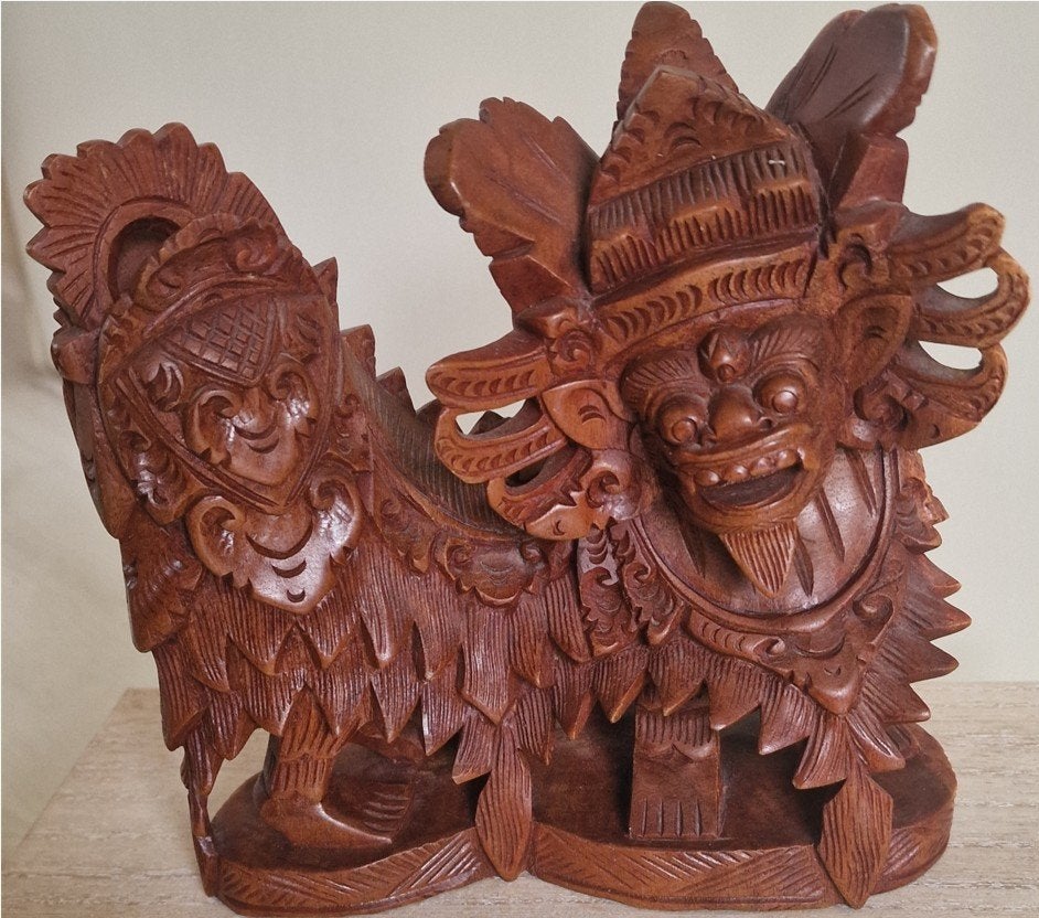 handgesneden houten sculptuur–Balinees/Indonesisch snijwerk, Ophalen of Verzenden, Zo goed als nieuw, Fantasy